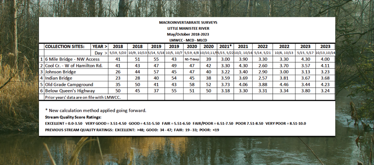 Little Manistee Macroinvertebrate Survey
